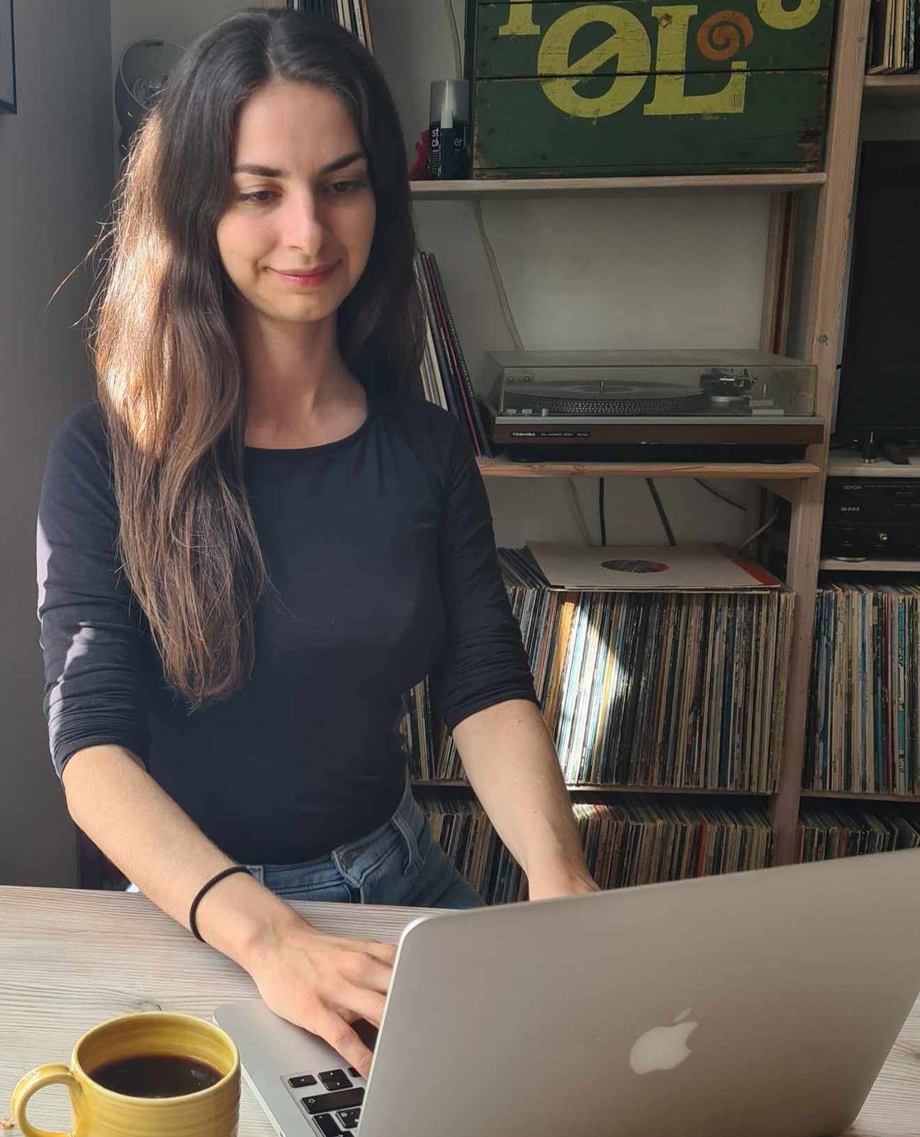 Maria's workspace setup